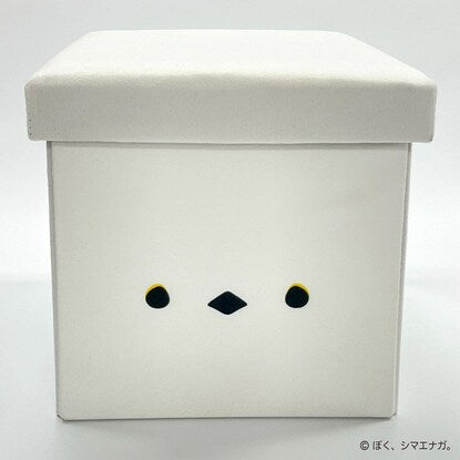 I'm a long-tailed tit. Storage stool (white)