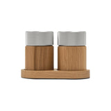 SINA Salt and Pepper Mill Oak Steel
