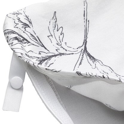 Single Duvet Cover (Floral Line Art Pattern, White, S)