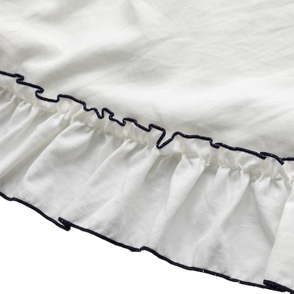 Duvet cover, semi-double (washed, frilled, F8, WH, SD)