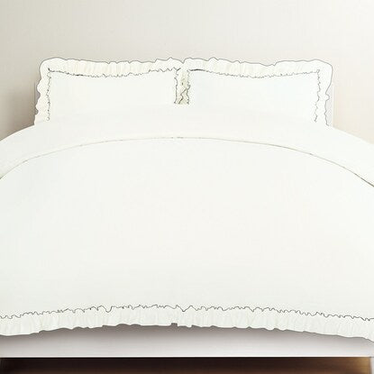 Duvet cover double (washed ruffle F8 WH D)