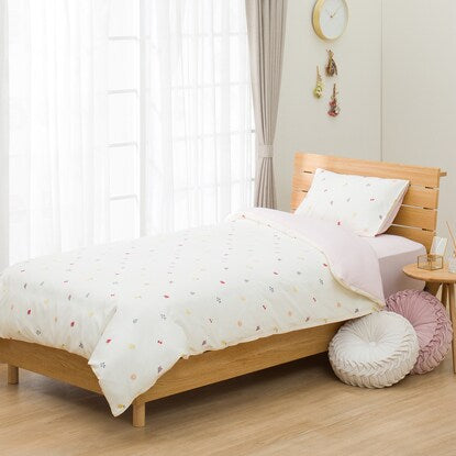 3-piece futon and bed cover set (fruit pattern) single size