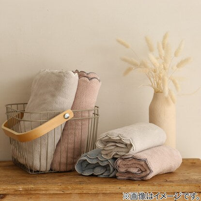 Scallop embroidery face towel (RO SR22)