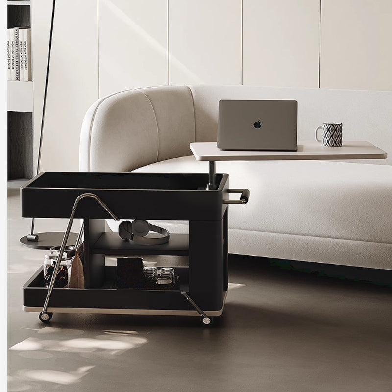 Multifunctional coffee table on casters