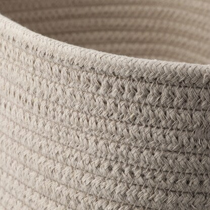 Hand-woven cotton basket, quarter size MO