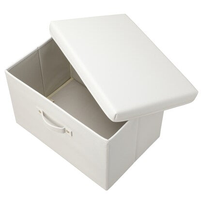 Synthetic leather storage box with lid (WH NT2233)