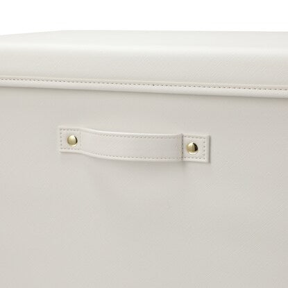 Synthetic leather storage box with lid (WH NT2233)