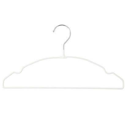 Non-slip thin hanger (width 38 cm, white, set of 10)