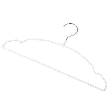 Non-slip thin hanger (width 38 cm, white, set of 10)