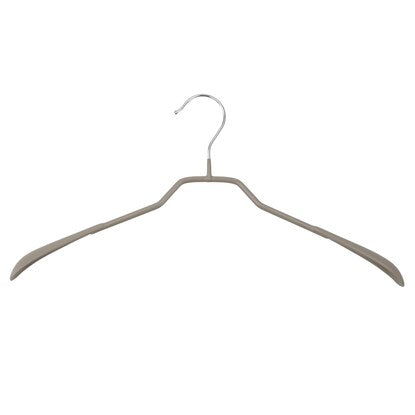 Non-slip jacket hanger L (45cm width, medium mocha, set of 2)