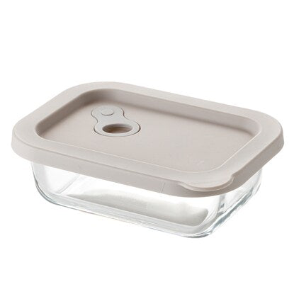 Heat-resistant glass storage container (rectangular, small)