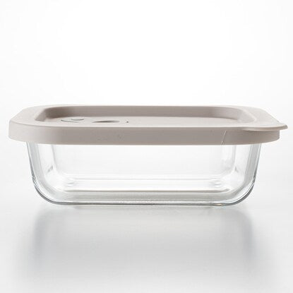 Heat-resistant glass storage container (rectangular, small)