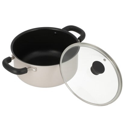 IH/Gas Fire Soft Grip Two-Handled Pot (22cm MO DY10)