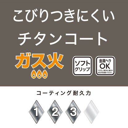 ガス火 こびりつきにくい フライパン（20cm PUGY TI02）