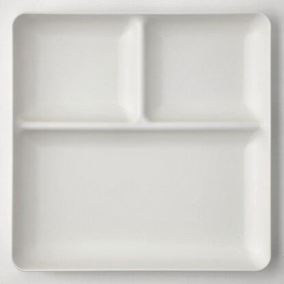 Water-repellent square lunch plate, large (Hantsuya WH)