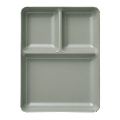 Water-repellent square lunch plate, small (GR)