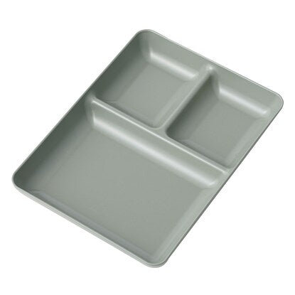 Water-repellent square lunch plate, small (GR)