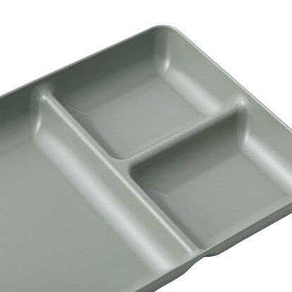 Water-repellent square lunch plate, small (GR)