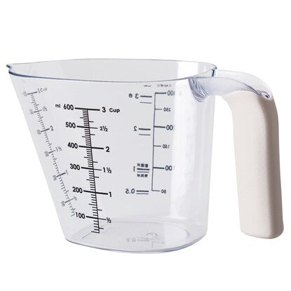 Measuring cup with horizontal top and bottom (600ml)