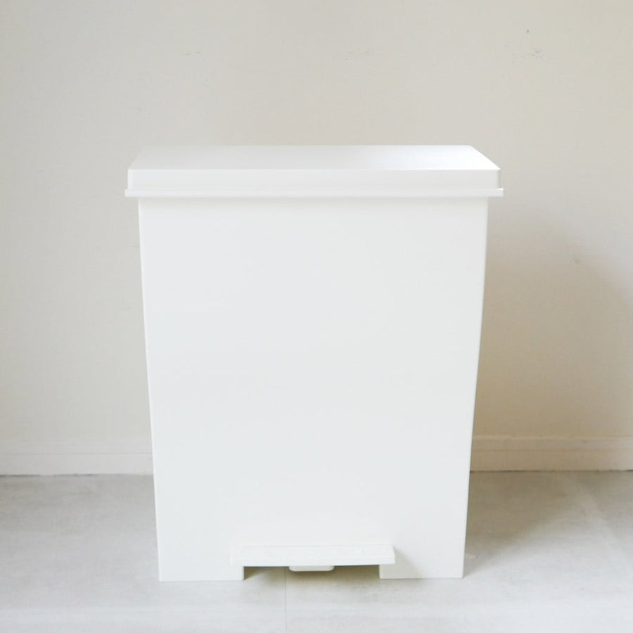 kcud Wide Pedal Pail, White