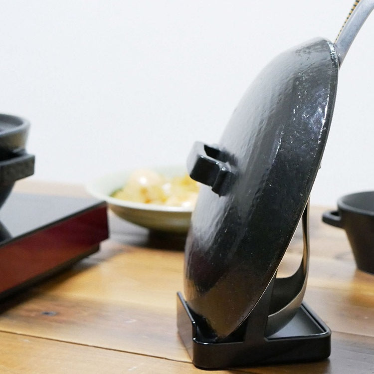 tower お玉&鍋ふたスタンド ブラック