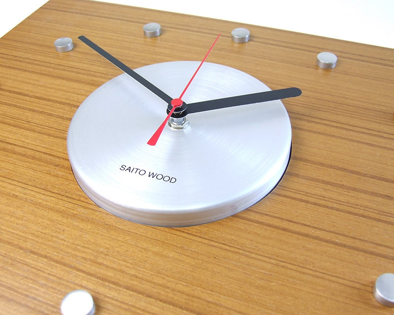 Wall Clock Teak grain Plywood Wall Clock Teak