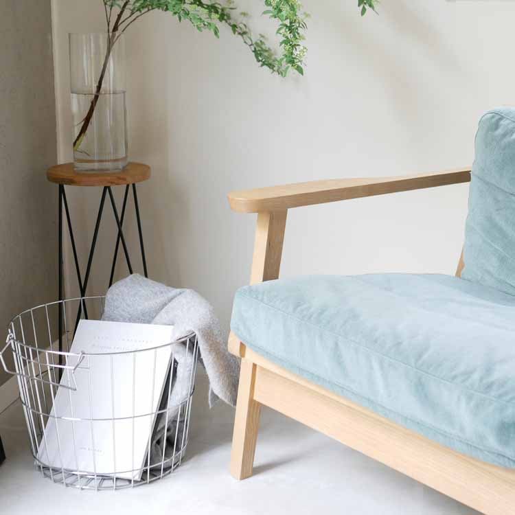 Stacking Basket Round L Silver