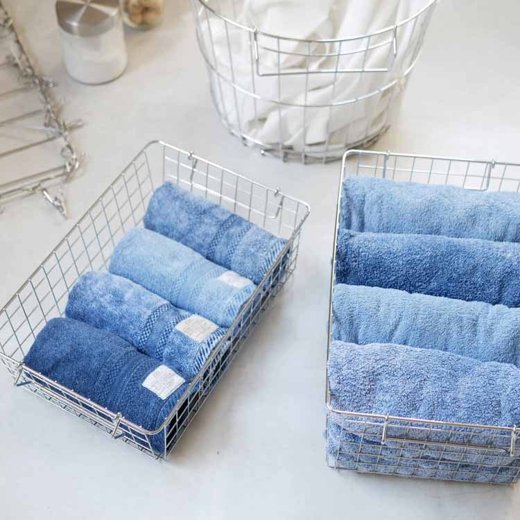 Stacking Basket L Silver