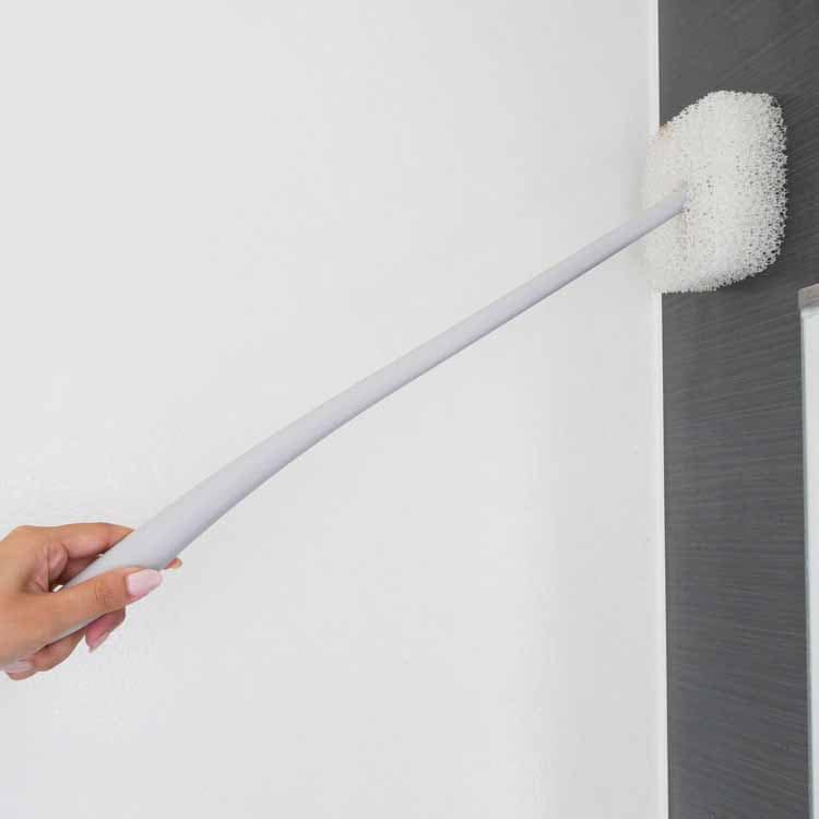 Bath sponge with handle, grey