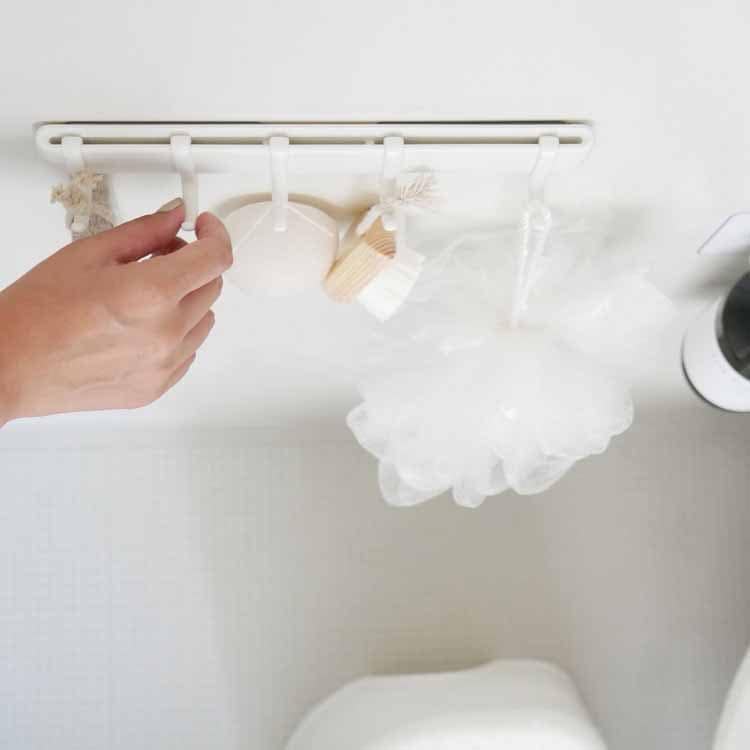 5-Hook White Magnetic Hooks