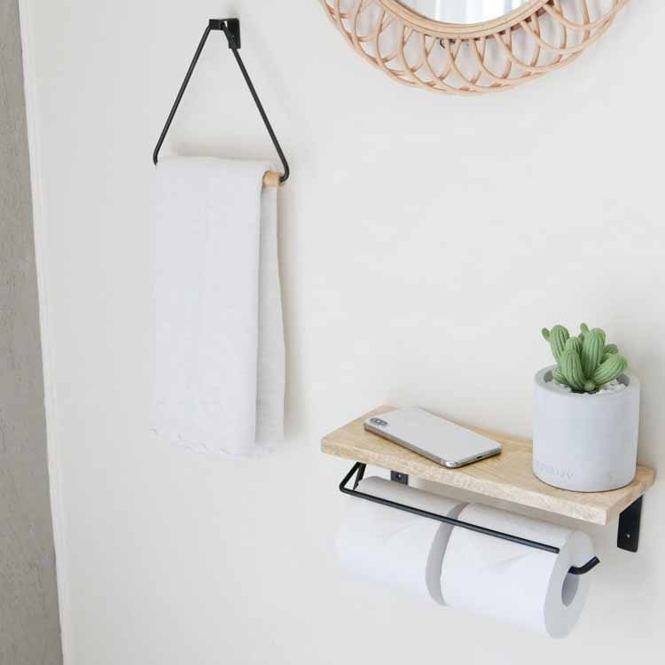 Triangle Towel Hanger, Black