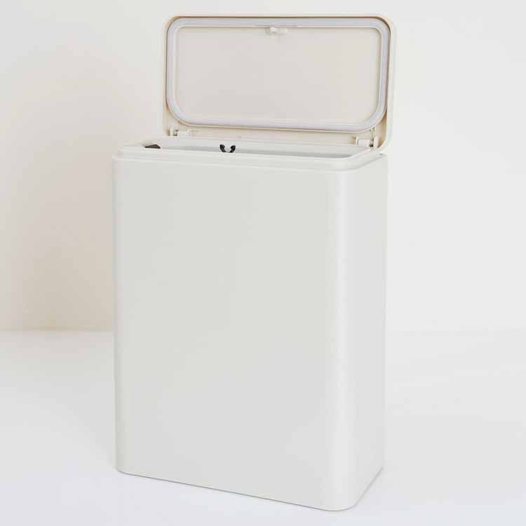 Tubelor Medium Flap Sealed Sanitary Trash Can, Sand White