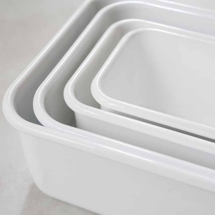 konte 深型角容器 M リリーホワイト KE-DM LW 富士琺瑯ハニーウェア コンテ (1.12L) HoneyWare