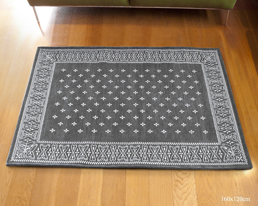 Cross Bandana Rug Gray クロスバンダナラグ グレー 200×200cm