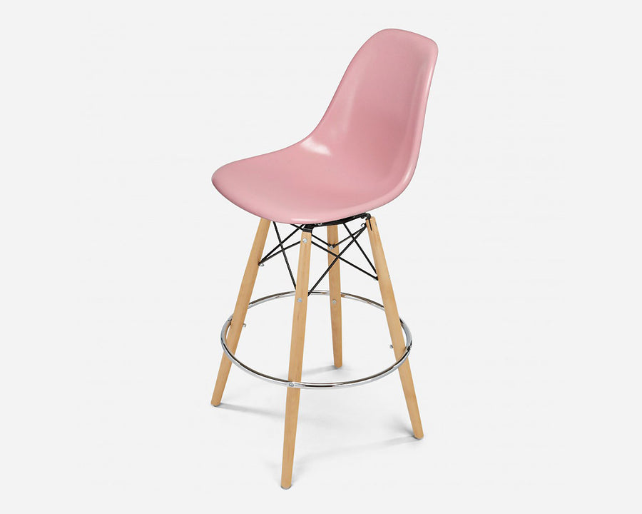 Fiberglass Side Shell Chair PINK