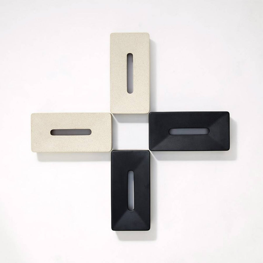 Bar Grande Tissue Case, Stone Sand Black