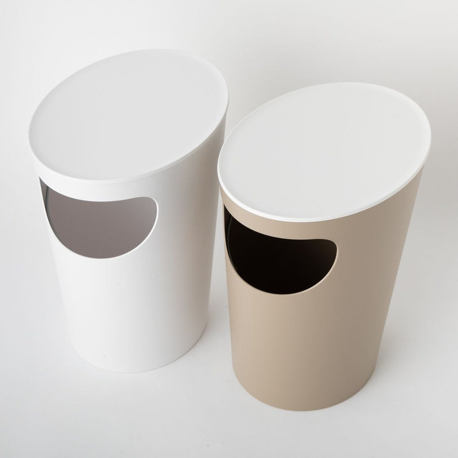 サイドテーブル ホワイト 蓋つき