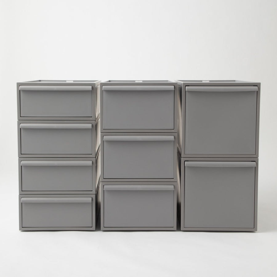 Closet System, Medium Drawer Set of 3, Gray