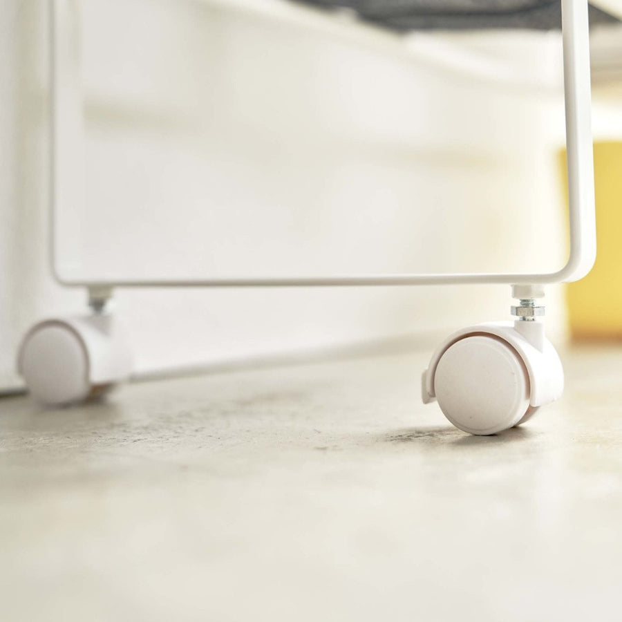 tower entrance storage rack with casters