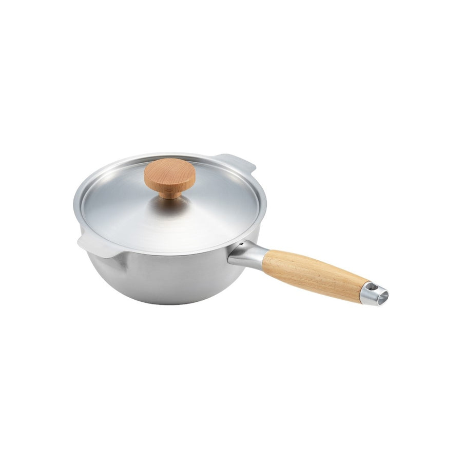 Aikata double-ended stainless steel Yukihira pot 18cm