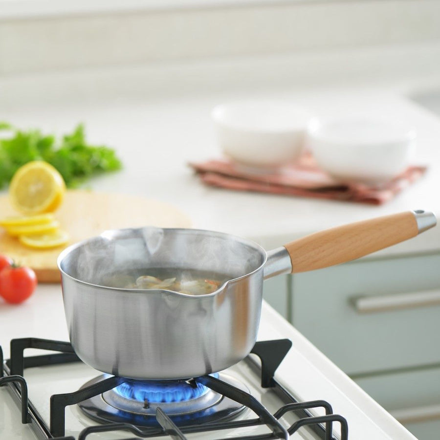 Aikata double-mouth stainless steel milk pan 16cm