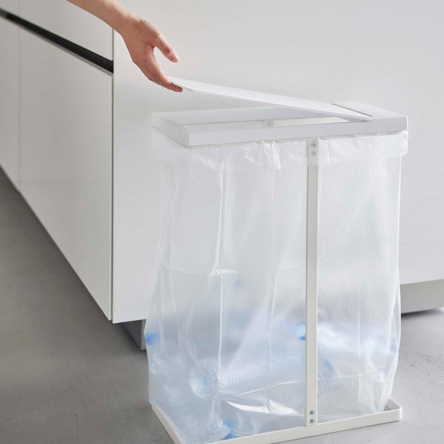 Tower Slim Lidded Garbage Sorting Bag Holder, 45L, Set of 2