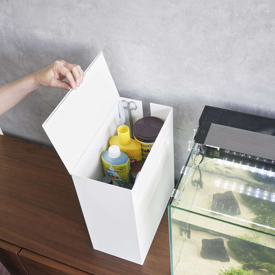 Tower aquarium side storage box