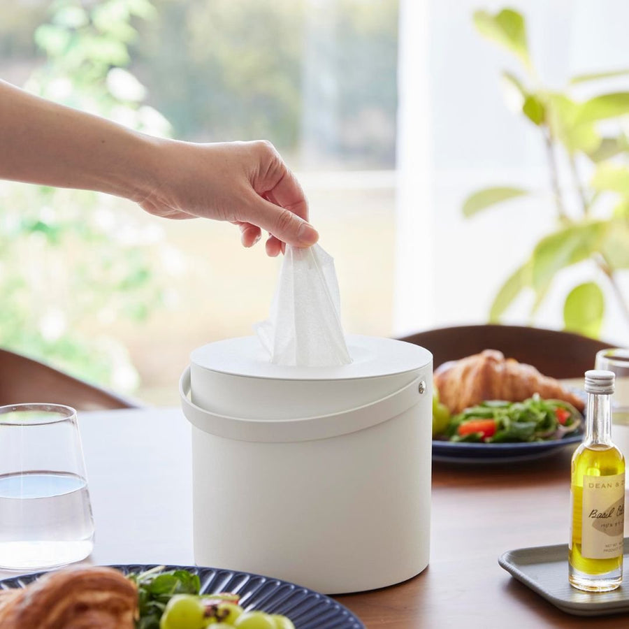 tower tissue case with handle