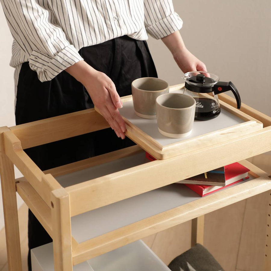 Kitchen cart with tray