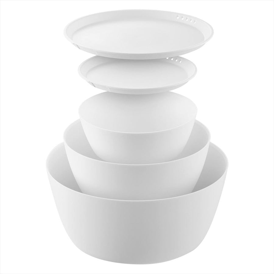 tower 傾けて混ぜやすい調理ボウル 5点セット 電子レンジ対応