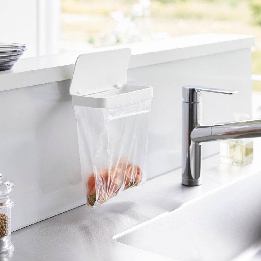 tower magnetic plastic bag holder with lid