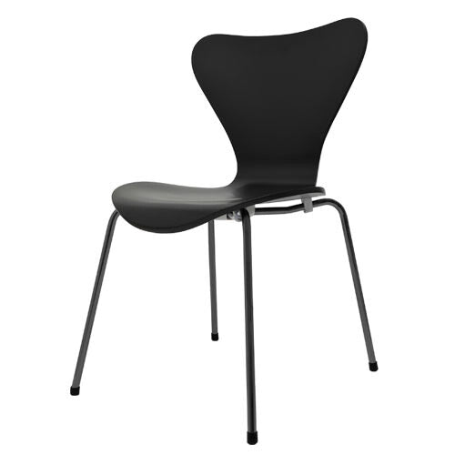 Modern wooden seat steel legs stackable dining seven chair