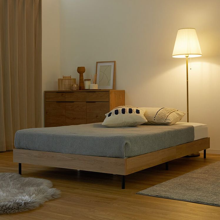 Bed frame, mattress, slatted bed, steel legs [SS]