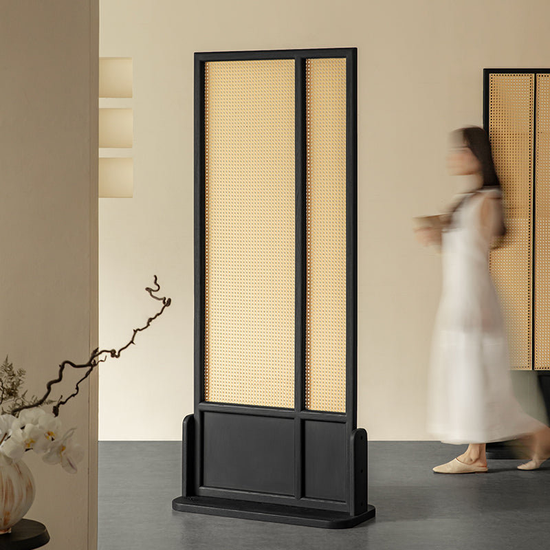 White ash rattan style partition
